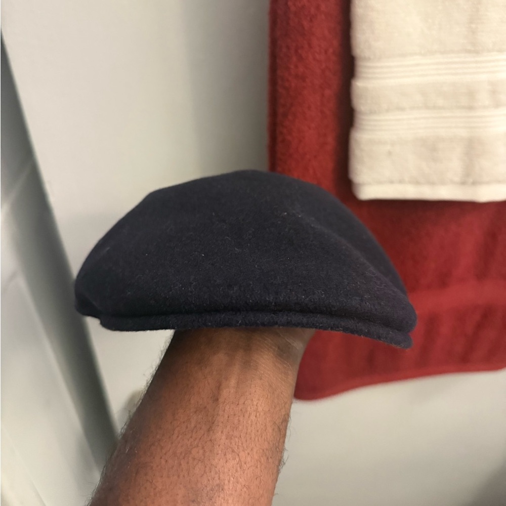 Kangol seamless wool Navy Blue Flat Cap